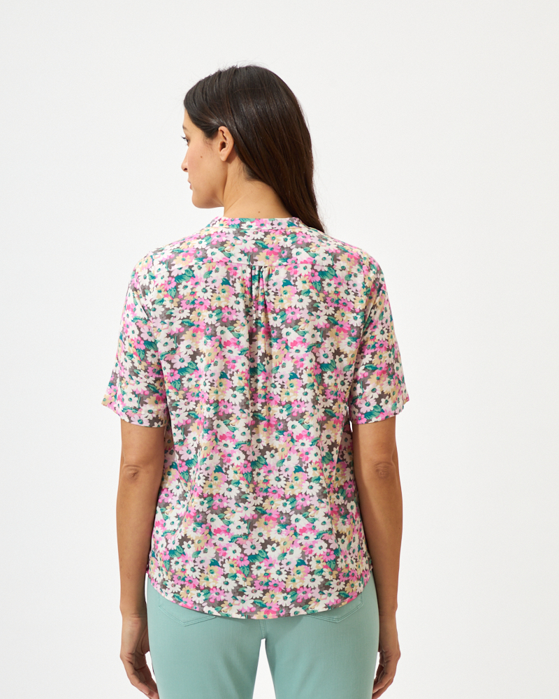 FLORALE VISKOSEBLUSE
