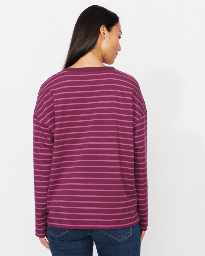 Lockeres Ringel-Sweatshirt