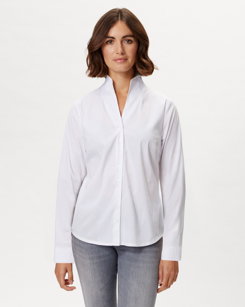 KELCHKRAGEN-BLUSE VON C.C.LUKE