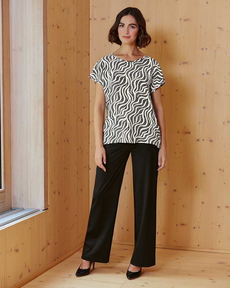 BLUSENSHIRT AUS VISKOSE