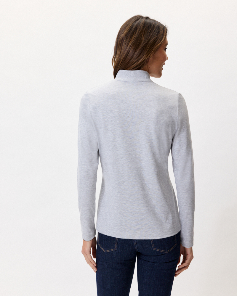 JERSEYSHIRT MIT KELCHKRAGEN