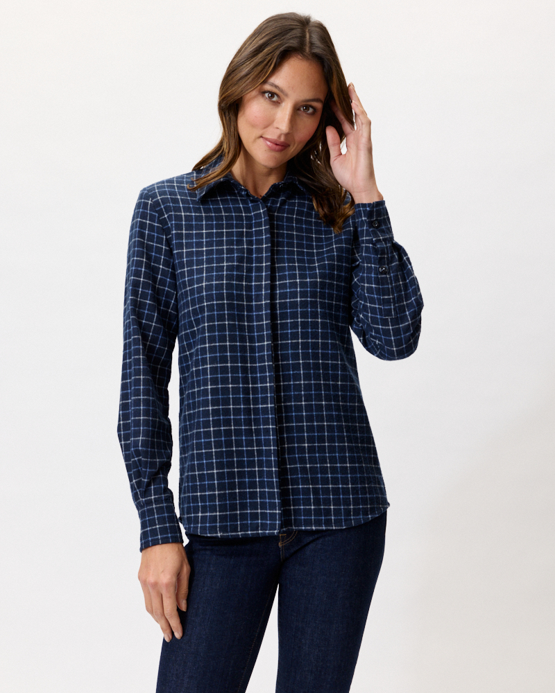 KARIERTE FLANELL-BLUSE