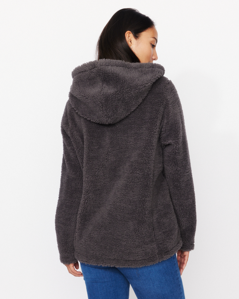 Teddyjacke mit Kapuze