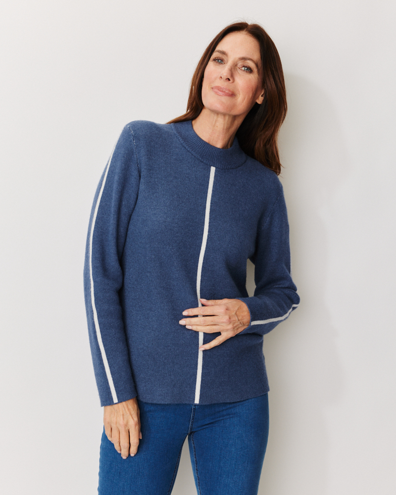 Stehkragen-Feinstrickpulli von NAVIGAZIONE