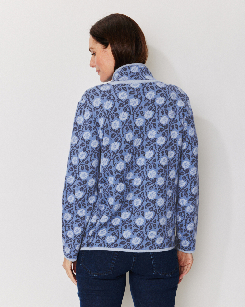 Exklusive Jacquard-Strickjacke